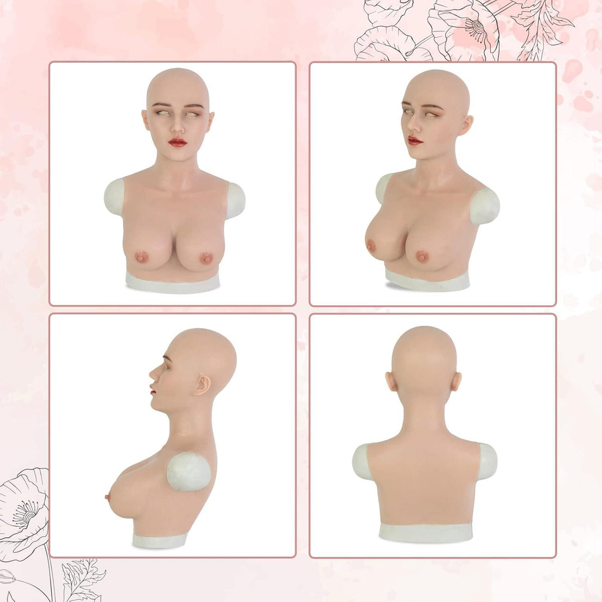 ROANYER Silikon Maske May Damen Kopf Latex für Halloween