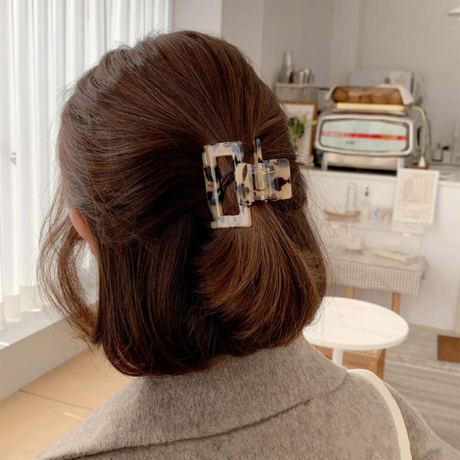 2er Set Mittelgroße Haarklammern für Damen Haarclips Haarkrallen Hairclaws