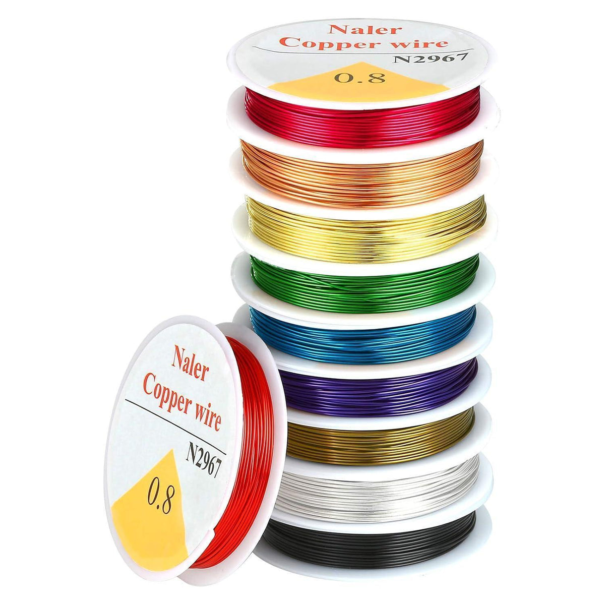 Kupferdraht Set 10 Farben – Schmuckdraht 0,8 mm für Basteln