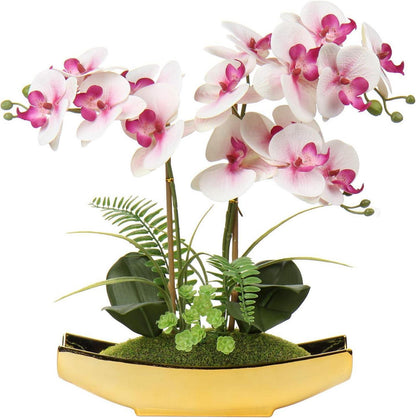 Künstliche Orchidee Kunstblumen Phalaenopsis Deko Bonsai 38 cm