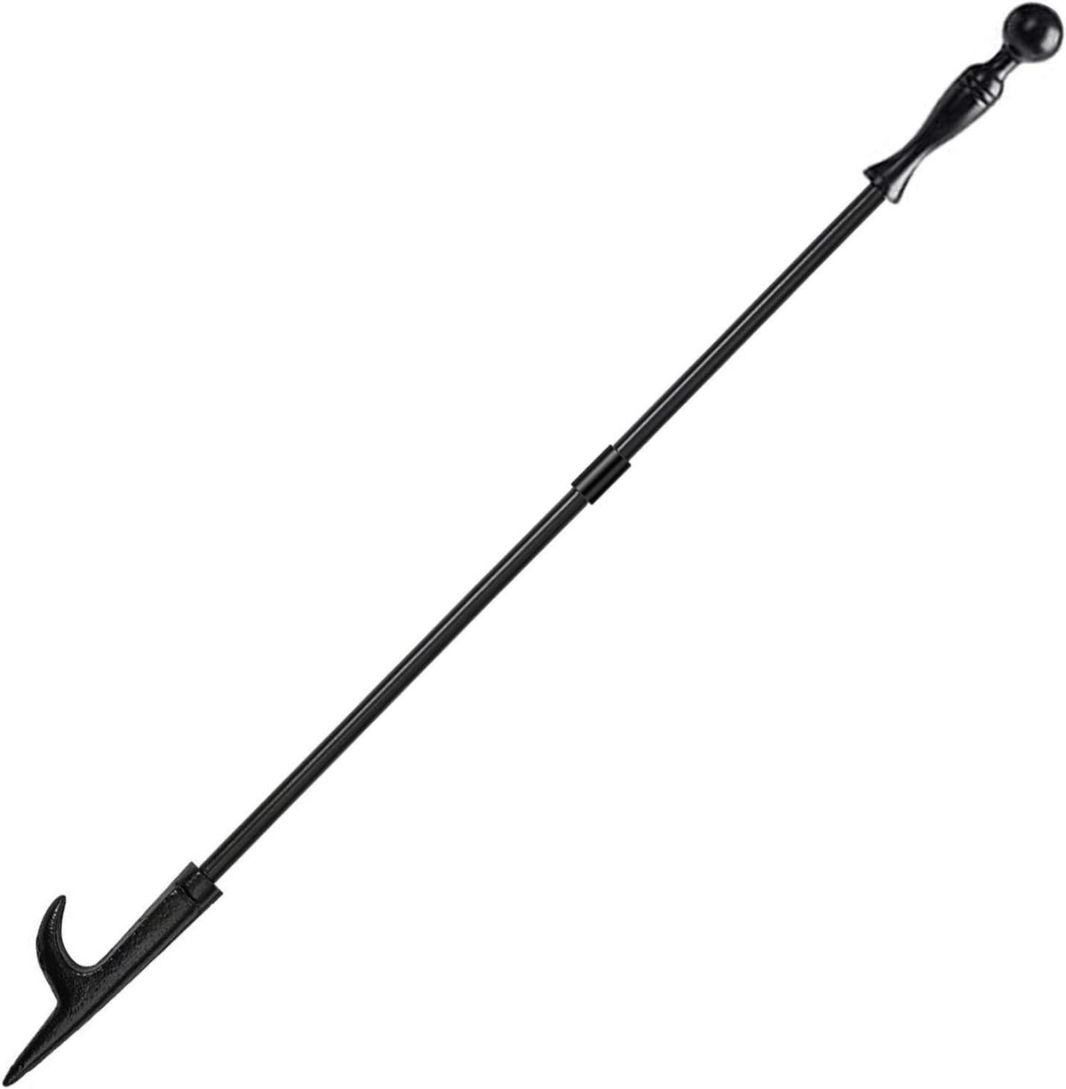 Feuerschale Kamin Schürhaken 81cm Stahl Feuerpoker Schwarz