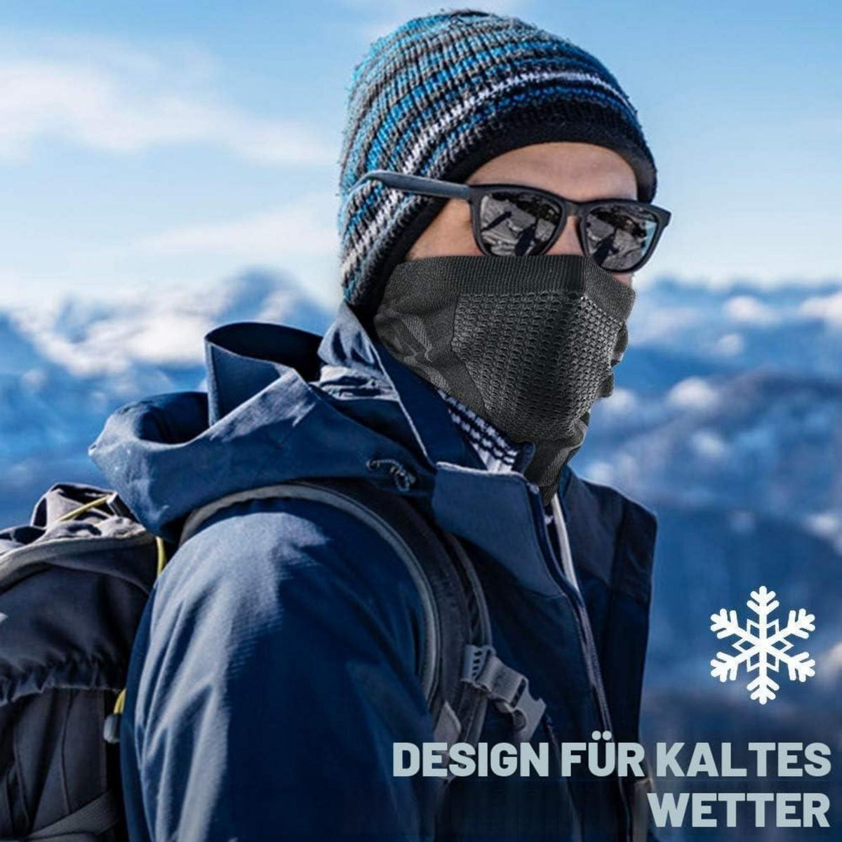 Winter Halswärmer & Sturmhaube – Schwarz