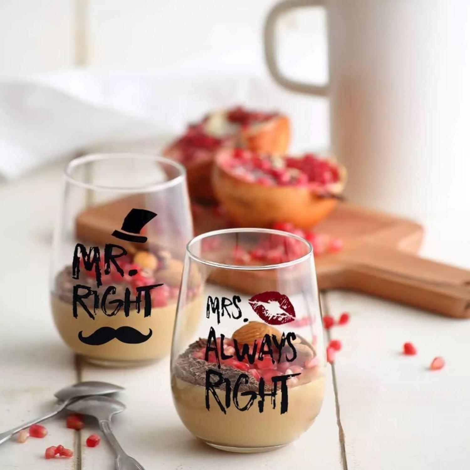 Weingläser Set für Paare Geschenk Jahrestag Valentinstag Hochzeit