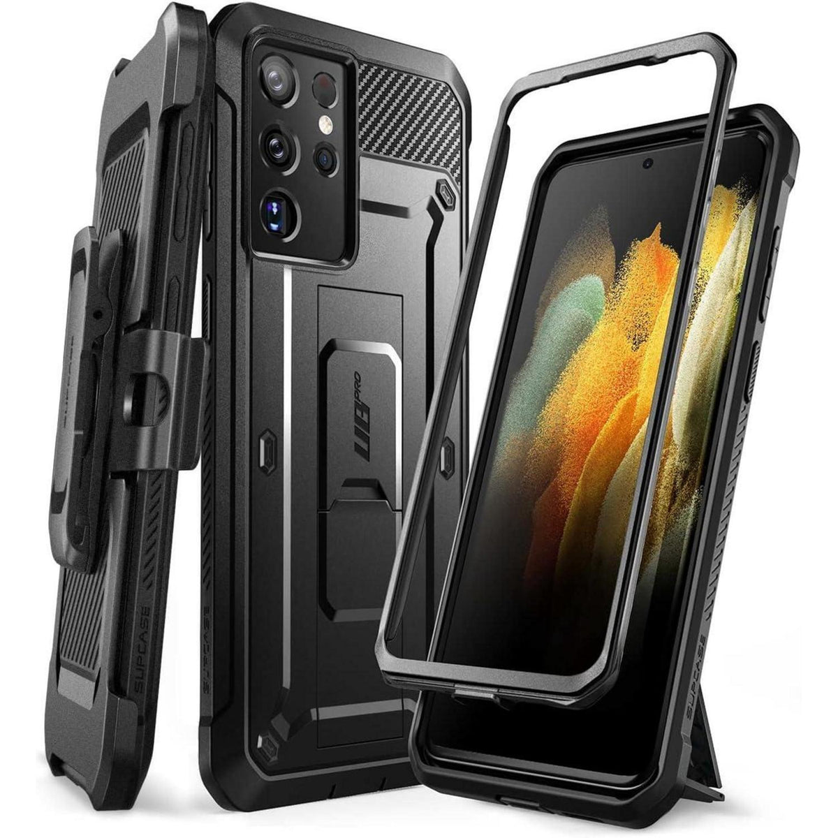 Schutzhülle mit Ständer & Gürtelclip für Samsung Galaxy S21 Ultra 5G