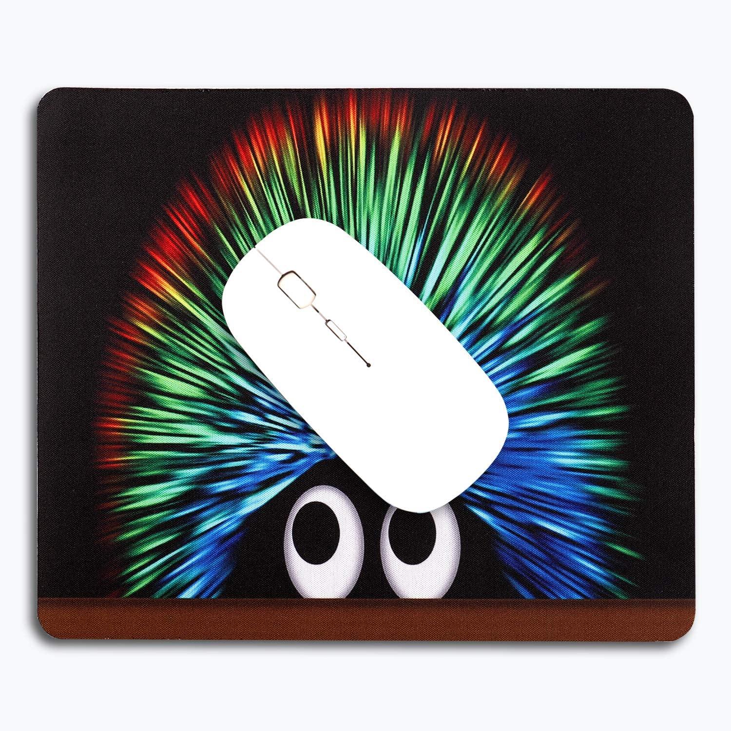 AOKSUNOVA Mauspad Klein Cute Design 24x20cm Lustig Bunt Igel Mouse Pad
