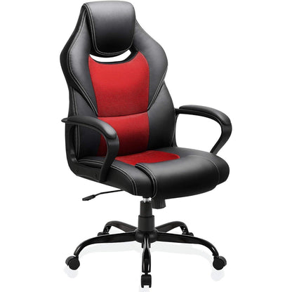 BASETBL Bürostuhl Racing Gaming Chefsessel Ergonomisch Rot