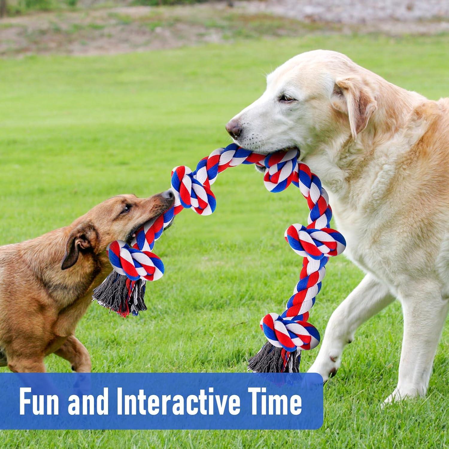 Hundespielzeug Seil XXL für aggressive Kauer 95cm 5 Knoten