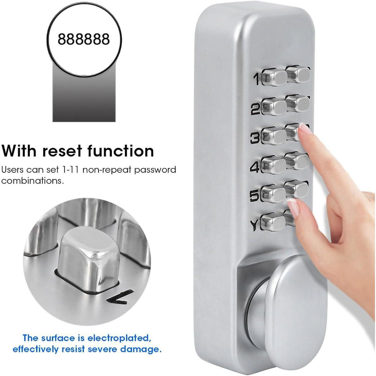 Mechanisches Zahlenschloss 11-Ziffern – Keyless Zugang für Tür & Schrank