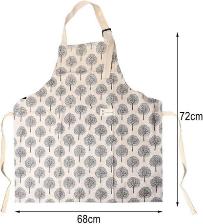 2er Set Damen Küchenschürzen Baumwolle Verstellbar