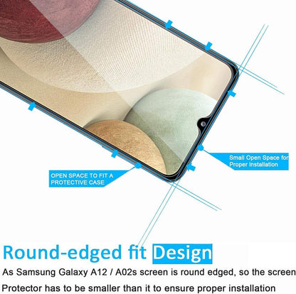 Panzer Schutz Glas Samsung Galaxy A12 3 Stück 9H Härte