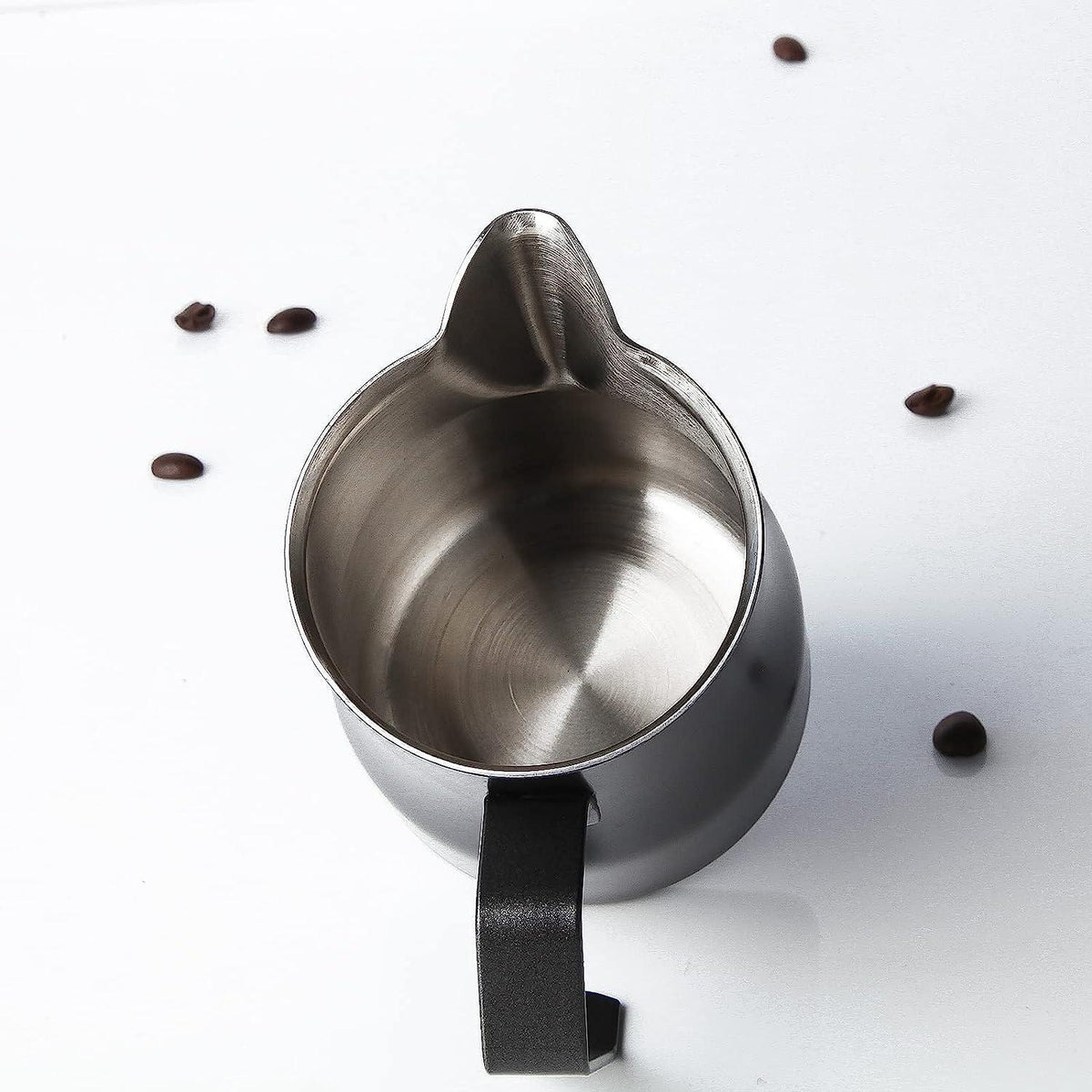 Milchkännchen Edelstahl 350ml Espresso Cappuccino Latte Art Tasse Schwarz