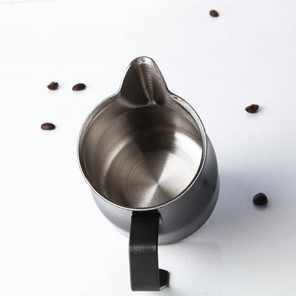 Milchkännchen Edelstahl 350ml Espresso Cappuccino Latte Art Tasse Schwarz