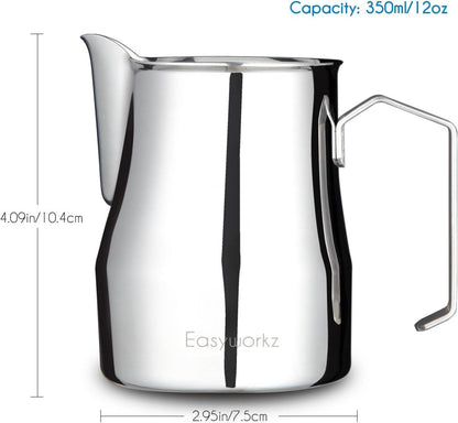 Milchaufschäumkrug Edelstahl Kaffee Latte Art Tasse 350 ml