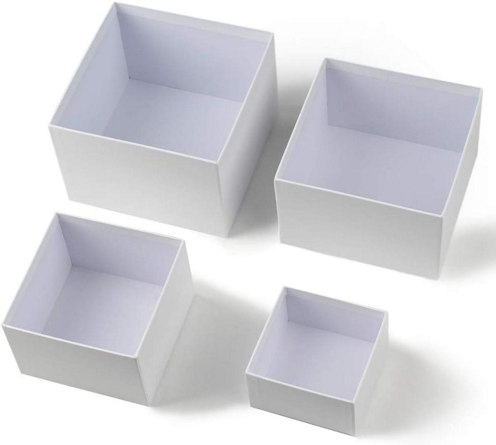 Aufbewahrungsbox 4er Set Geschenkbox Pappschachteln