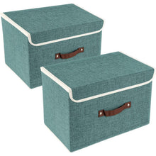 Faltbare Aufbewahrungsbox mit Deckel und Griff, 38x25x25