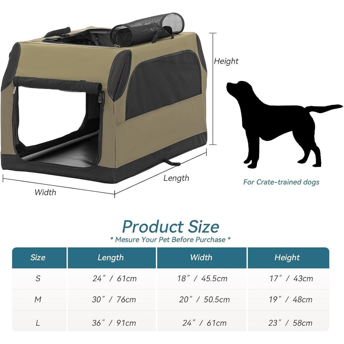 Faltbare Hundebox Auto – Verstellbar & Sicher (Grün M)
