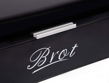 Theo&Cleo Brotkasten aus Metall | Großer Brotaufbewahrungsbox | Retro Design