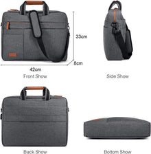 Laptop Tasche 15.6 Zoll Wasserdicht Grau Herren