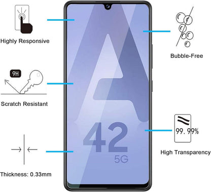 Panzer Schutzglas Samsung Galaxy A42 5G M12 3er Set 9H
