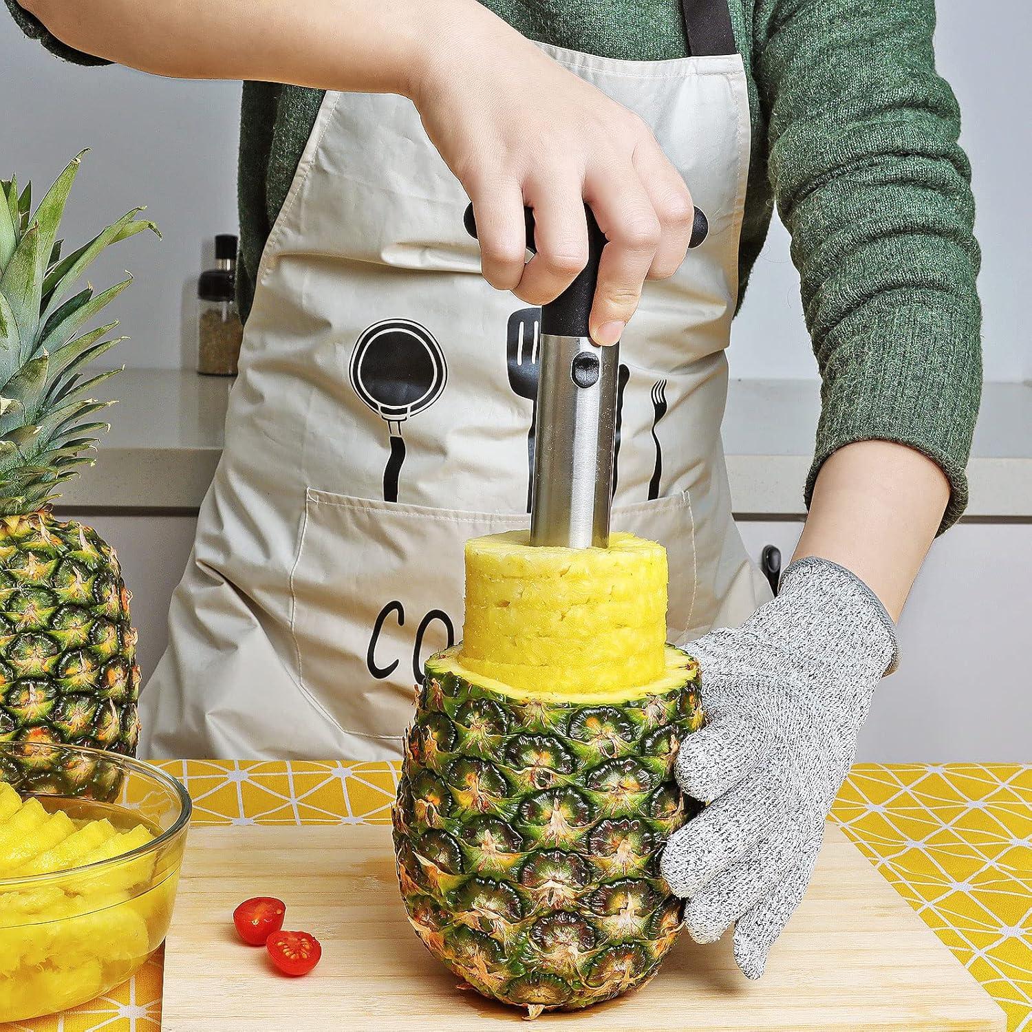 Ananas Schäler Edelstahlklinge ABS-Griff 24 cm Schwarz