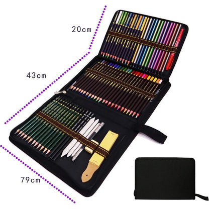 Professionelles 72-teiliges Kunst Bleistift Set in Tasche