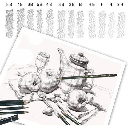 Professionelles 72-teiliges Kunst Bleistift Set in Tasche