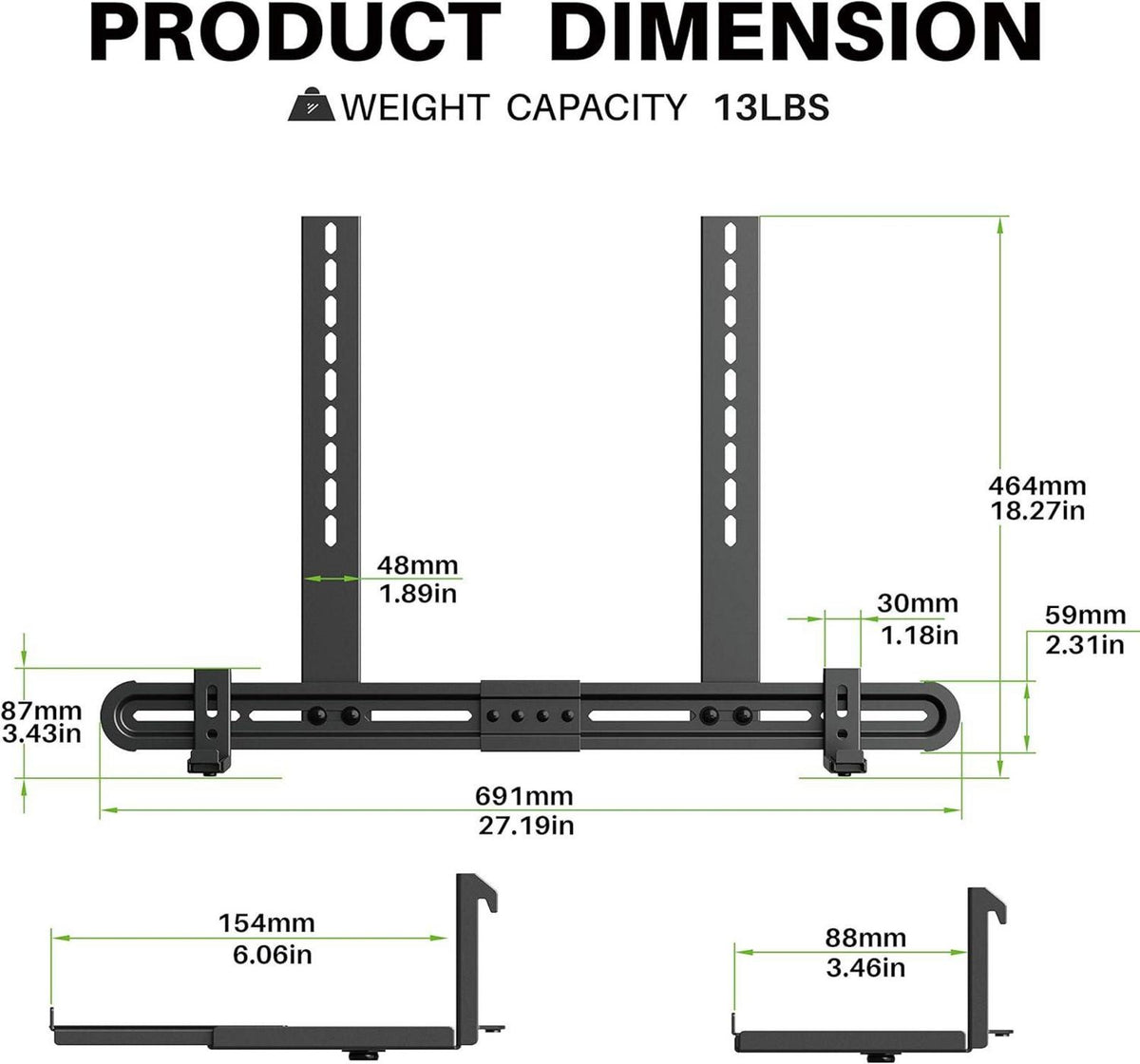 Universal Soundbar Halterung für
