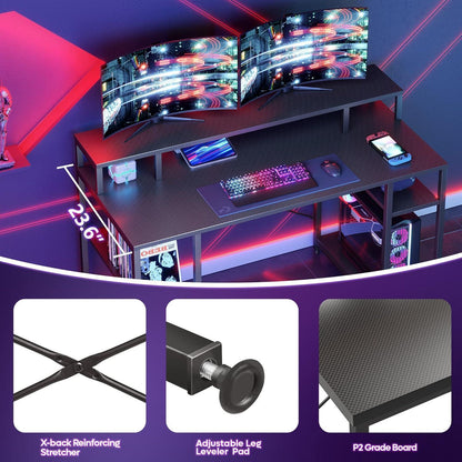 Großer Computertisch mit 4