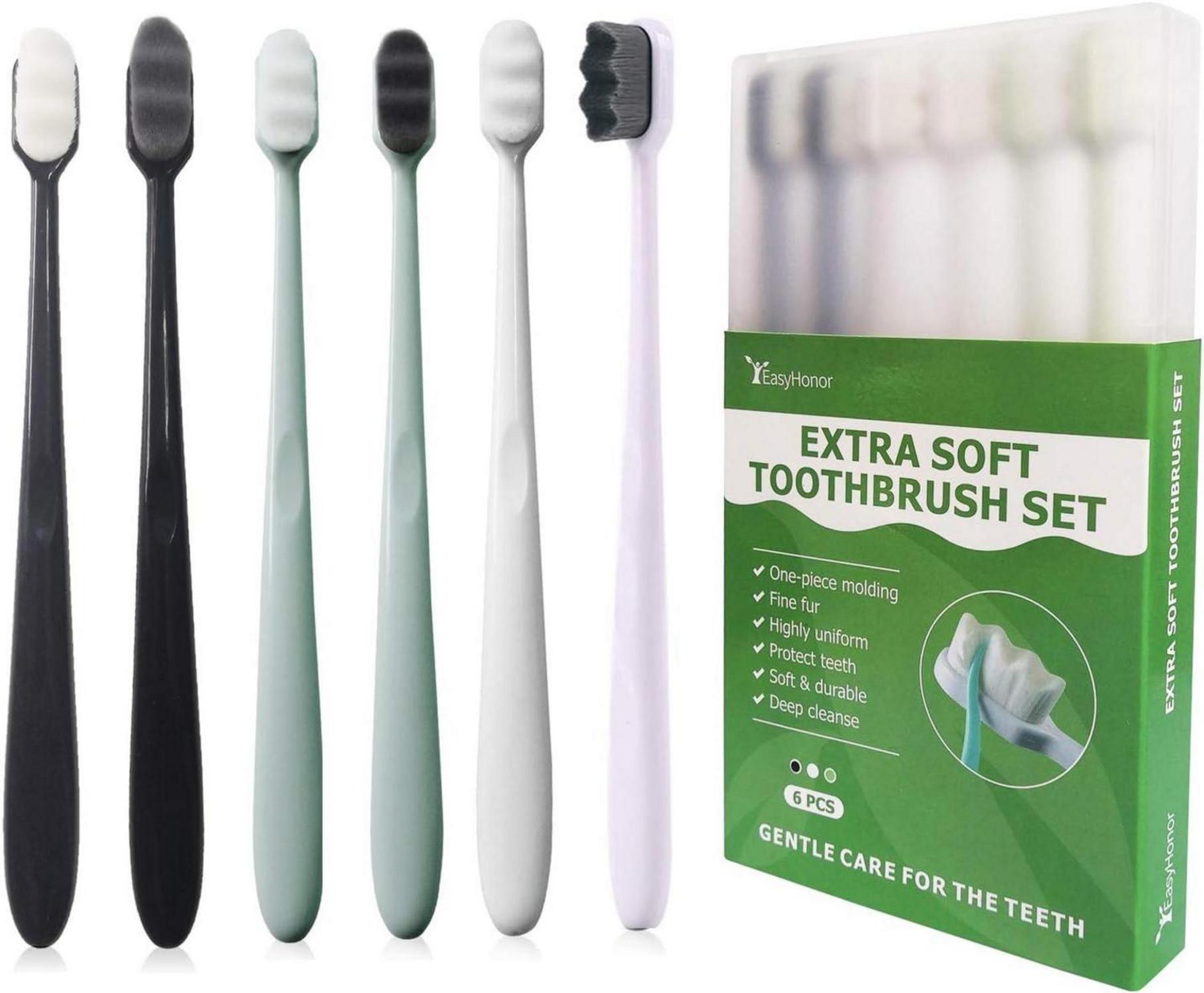 Extra weiche Micro-Nano Zahnbürste 20.000 Borsten 6er Set