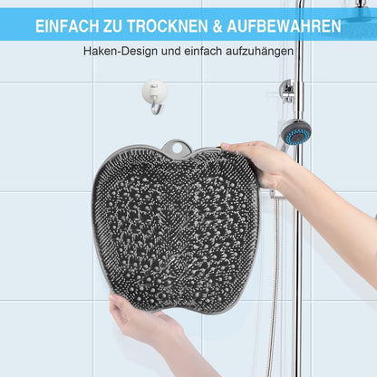 Fußbürste Fußwäscher Massage Pad Peeling Rutschfest Saugnäpfe - 28 x 28 cm