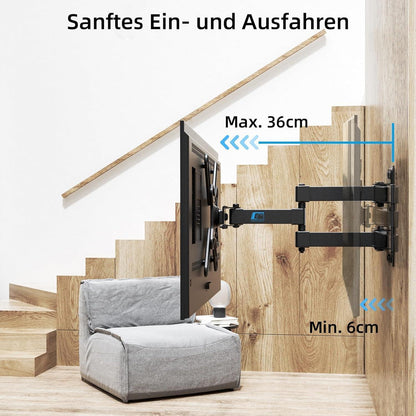 Schwenkbare TV Wandhalterung für 17-42 Zoll TVs | Max 20kg