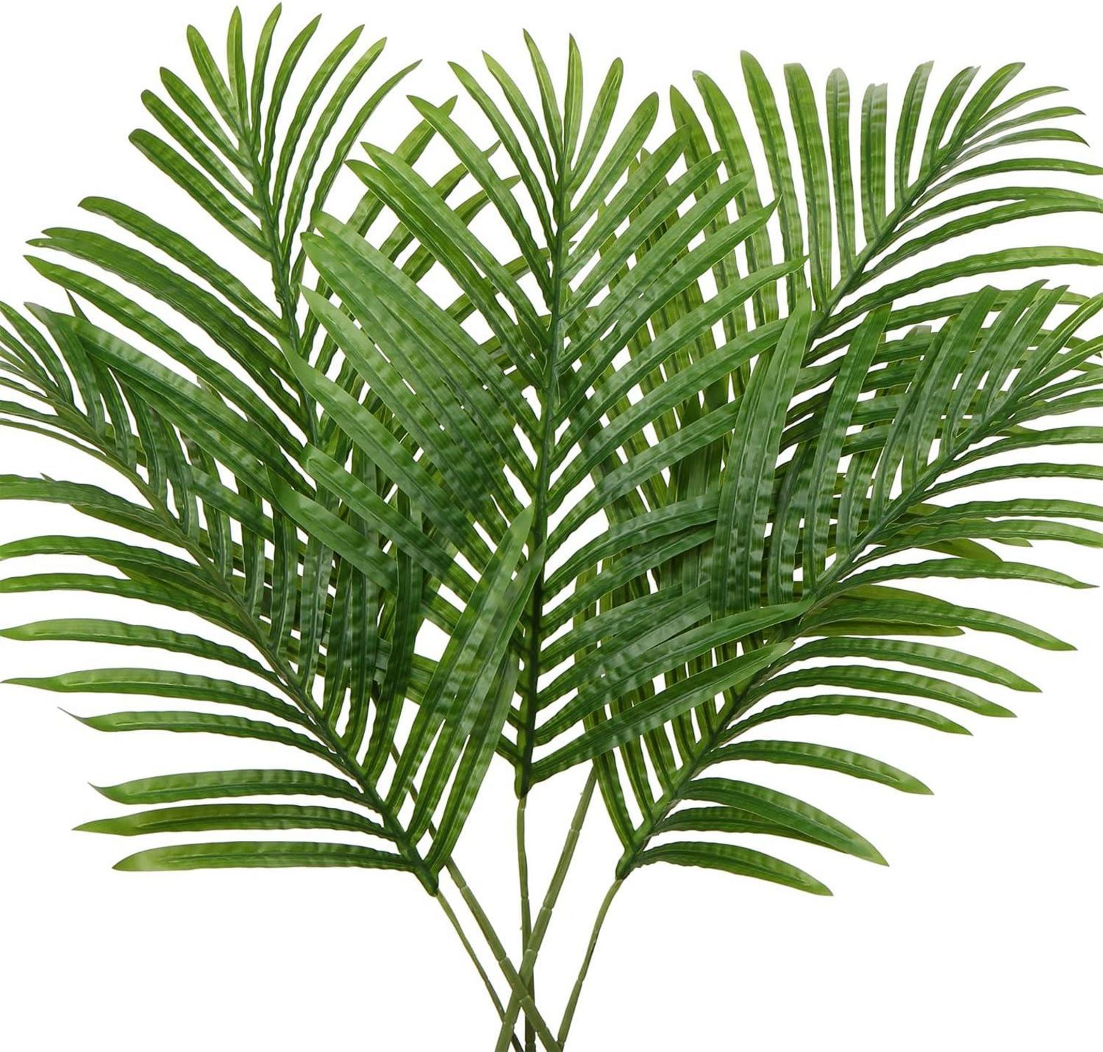 Künstliche Palmwedel Set 5 Stück 45cm Grün Textilpalmwedel