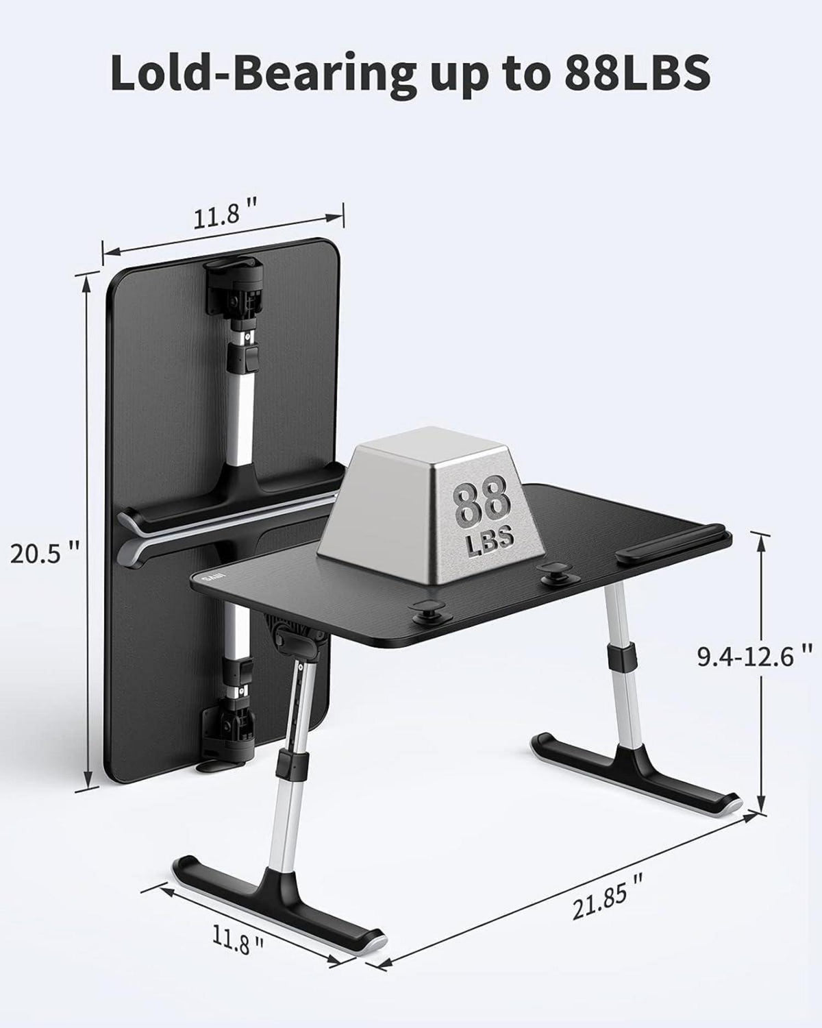 Höhenverstellbarer Laptoptisch 5-stufig faltbar für Bett Sofa Couch