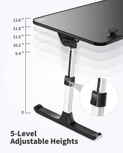 Höhenverstellbarer Laptoptisch 5-stufig faltbar für Bett Sofa Couch