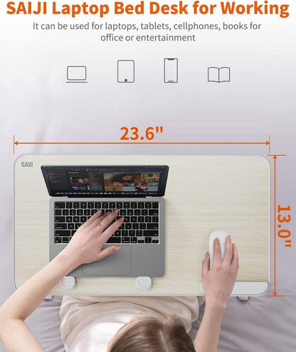 Laptoptisch SAIJI Laptop Ständer Frühstückstablett 5 Höhen 4 Winkel bis zu