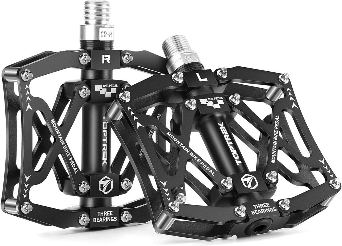 Fahrradpedal 9/16 Zoll CNC Aluminium MTB Pedale 3 Lager rutschfest