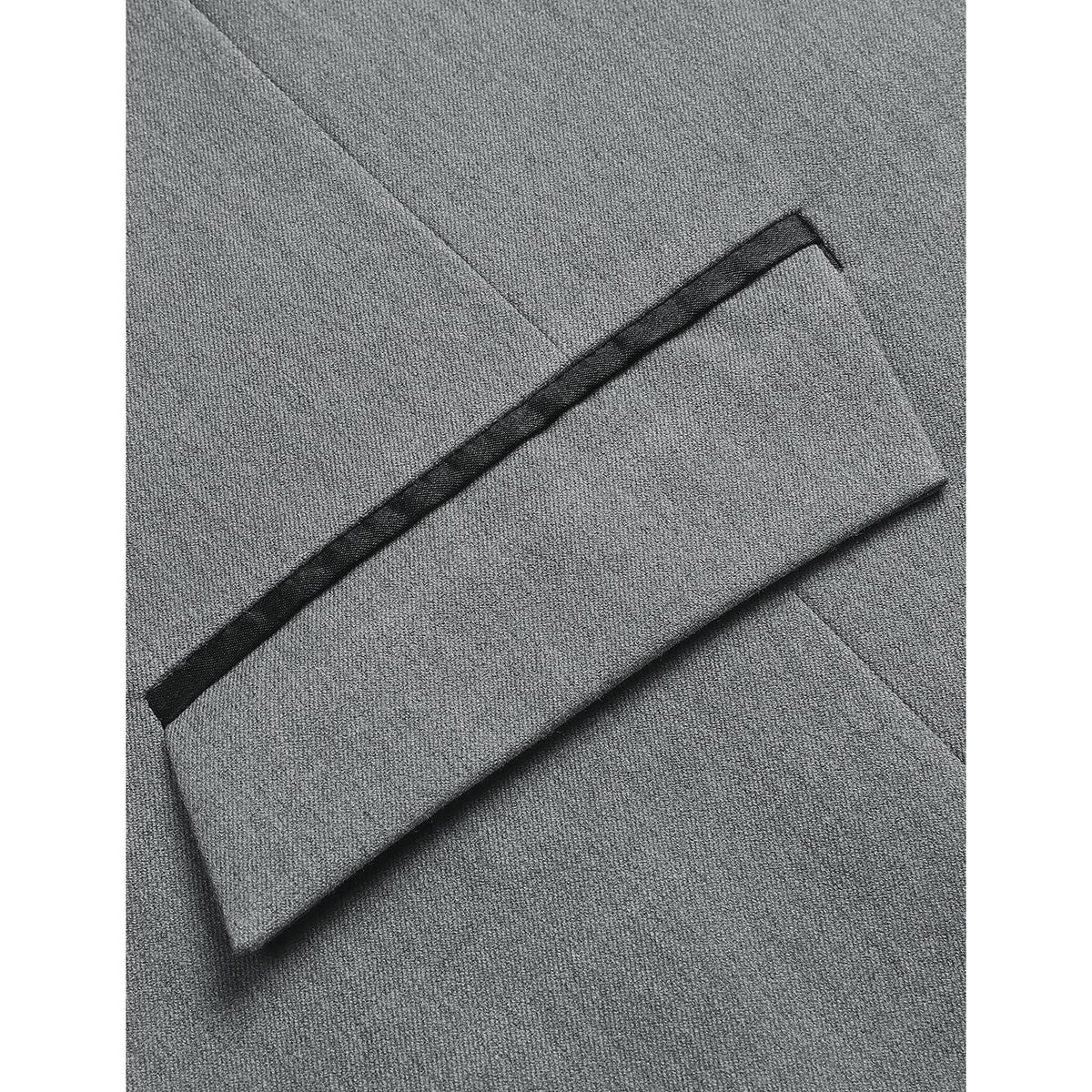 Herren Anzugweste Elegant mit Taschen Grau XL