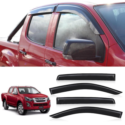 Windabweiser Isuzu D-Max 2012-2019 Rauchgrau 4-tlg.