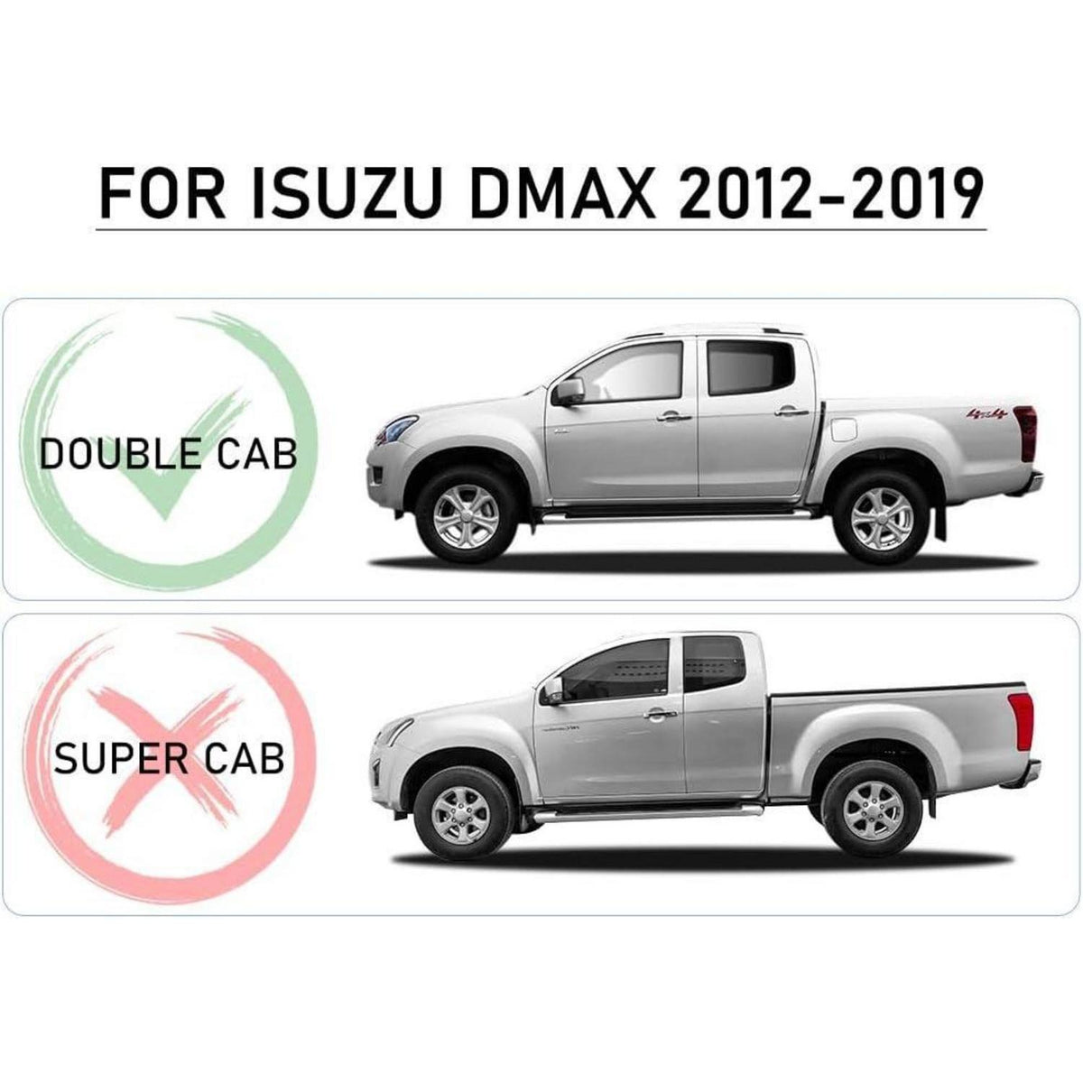 Windabweiser Isuzu D-Max 2012-2019 Rauchgrau 4-tlg.