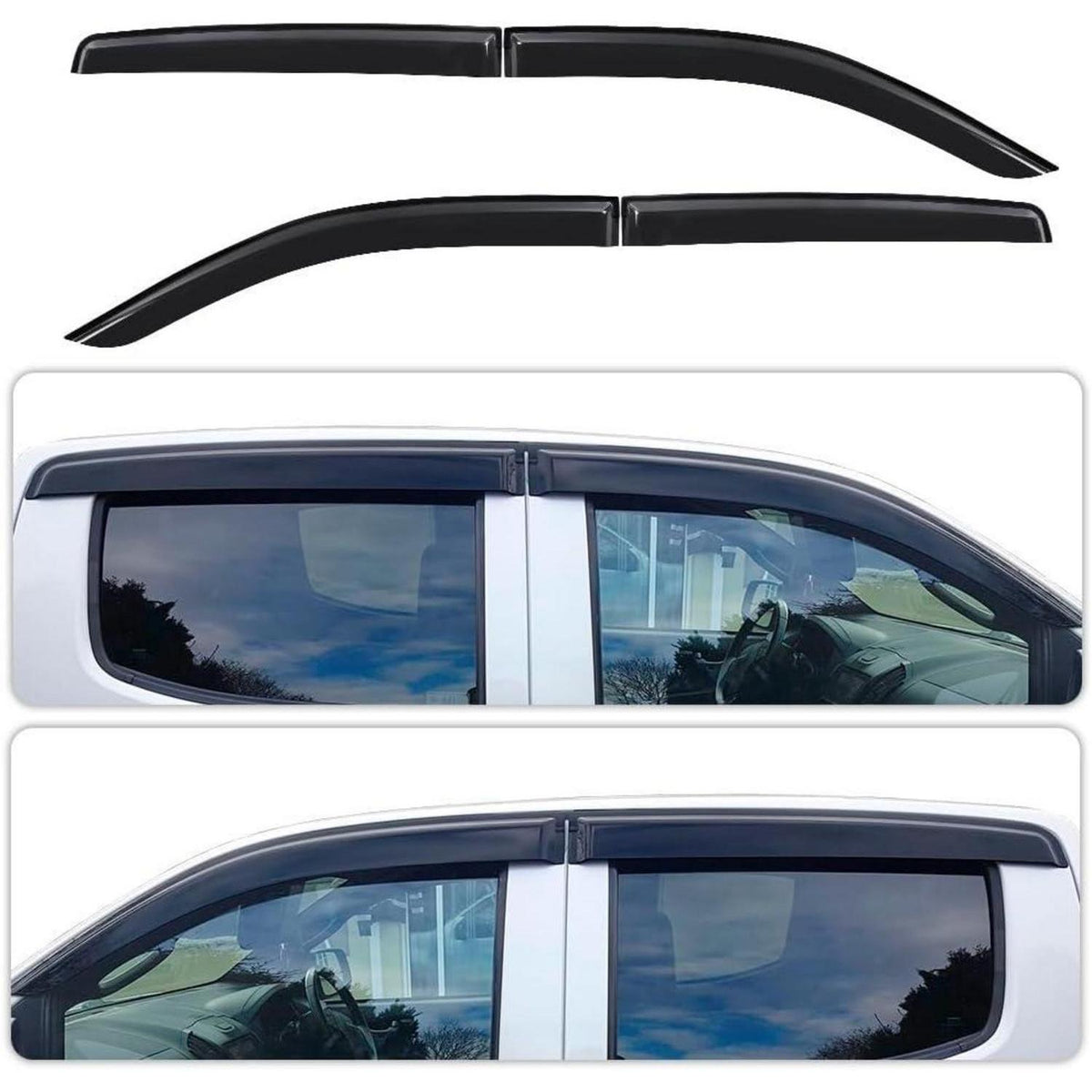 Windabweiser Isuzu D-Max 2012-2019 Rauchgrau 4-tlg.