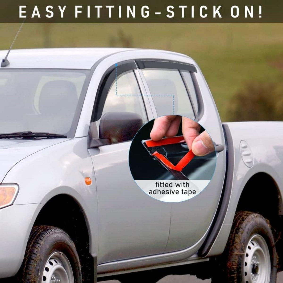 Windabweiser für Mitsubishi L200 Triton 2006-2014 Doppelkabine