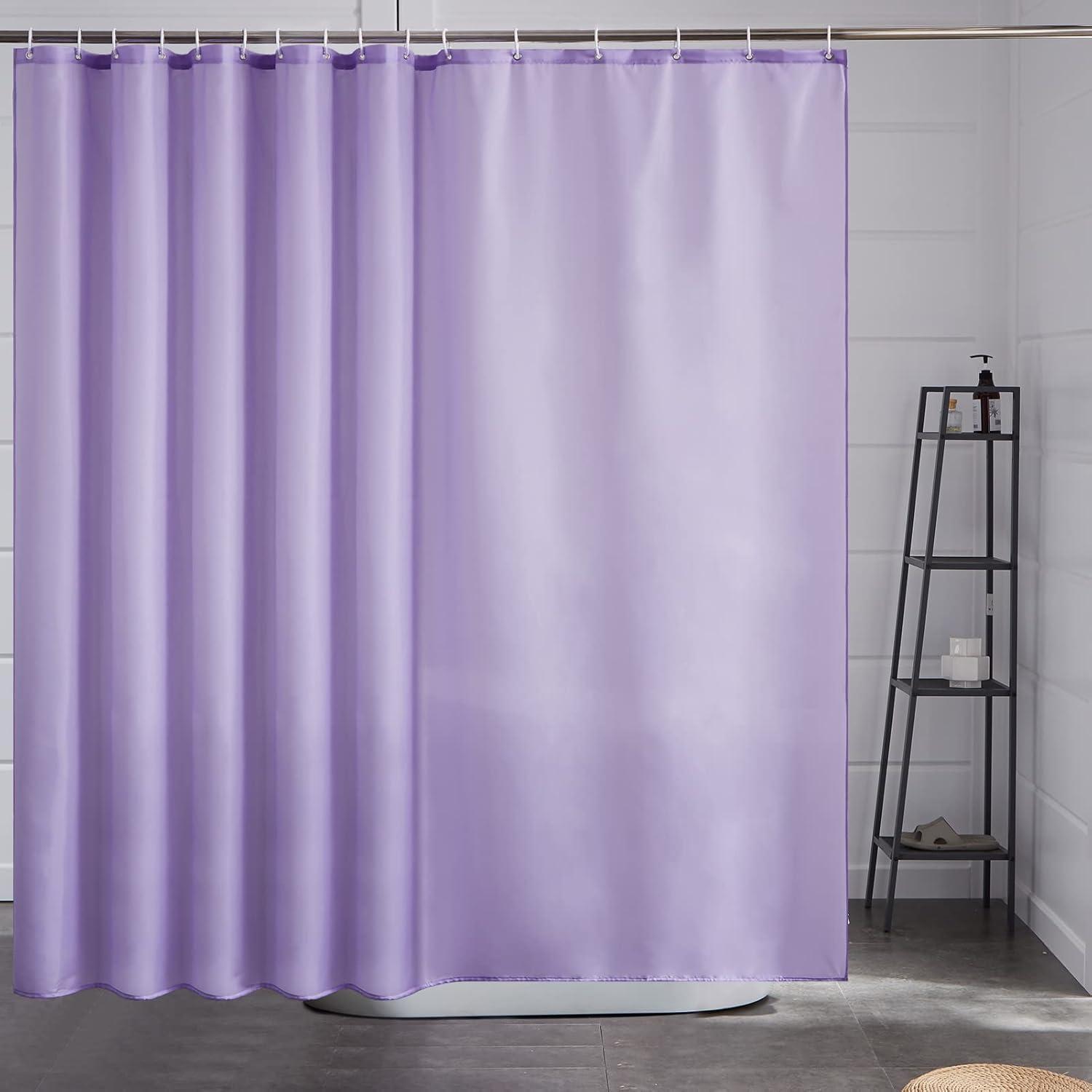 Duschvorhang Überlänge Anti-schimmel Stoff 244x180cm Lila