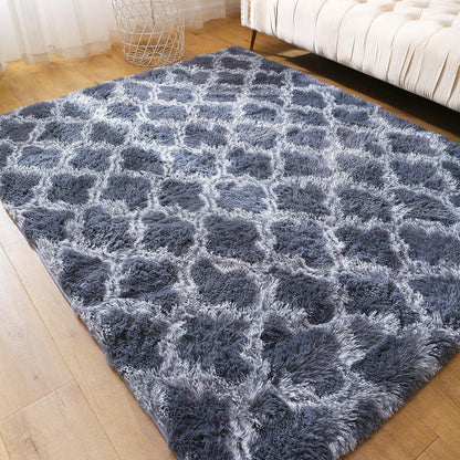 Weicher Langflor-Teppich Modernes Design 160x200cm Grau