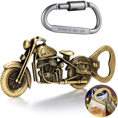 Vintage Motorrad Bier Flaschenöffner mit Karabiner - Männer