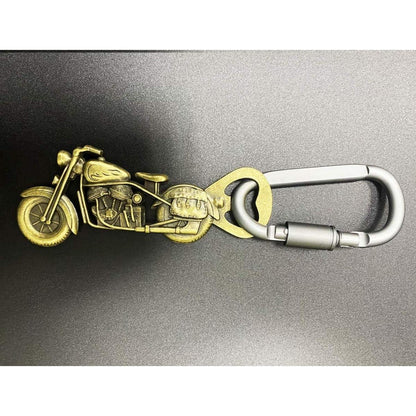 Vintage Motorrad Bier Flaschenöffner mit Karabiner - Männer