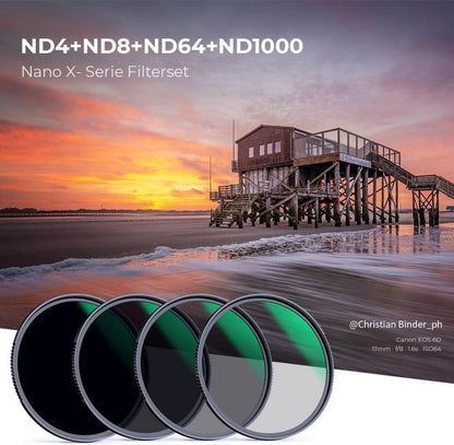 55mm ND Filter Set ND4 ND8 ND64 ND1000 Kit