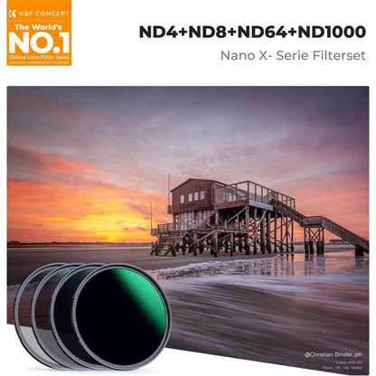 77mm ND Filter Set ND4+ND8+ND64+ND1000 für Kreative Fotos