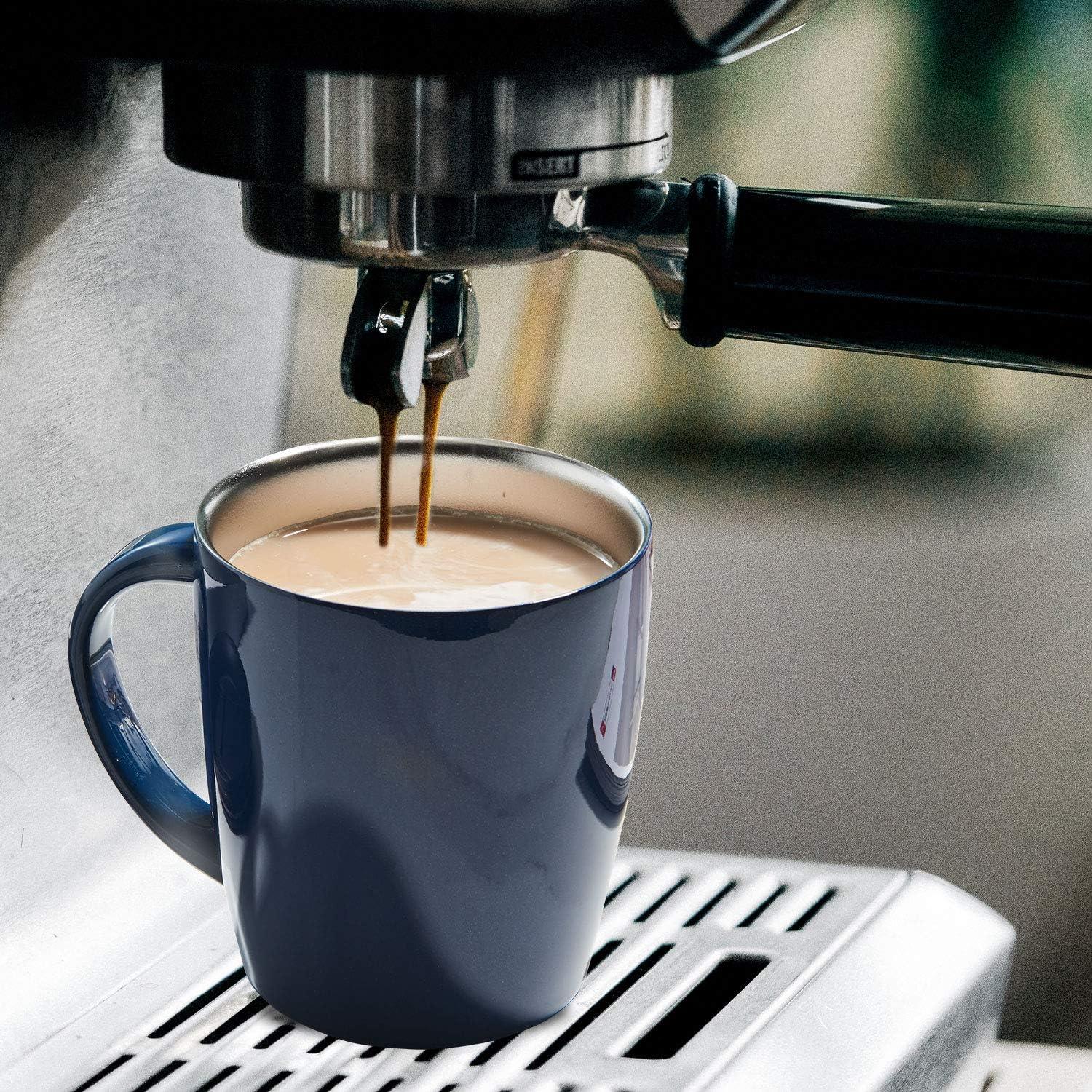 Thermobecher Edelstahl 350ml Isolierte Kaffeetasse mit Deckel Henkel