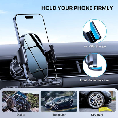 KFZ Handyhalterung Auto Lüftung Smartphone Halter 360° Schwarz