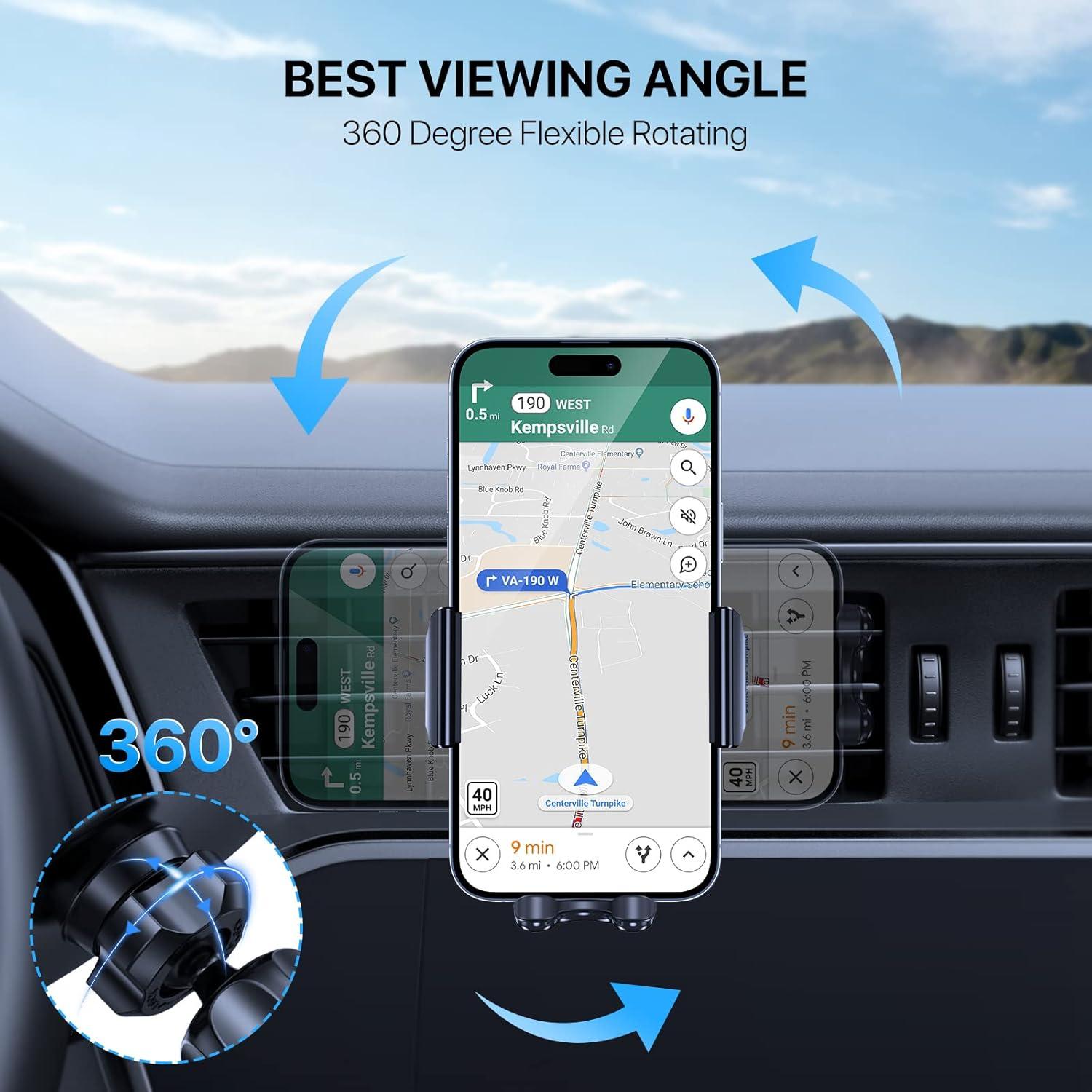 Miracase Auto Handyhalterung Lüftung KFZ Smartphone Halter für iPhone Samsung Huawei Xiaomi